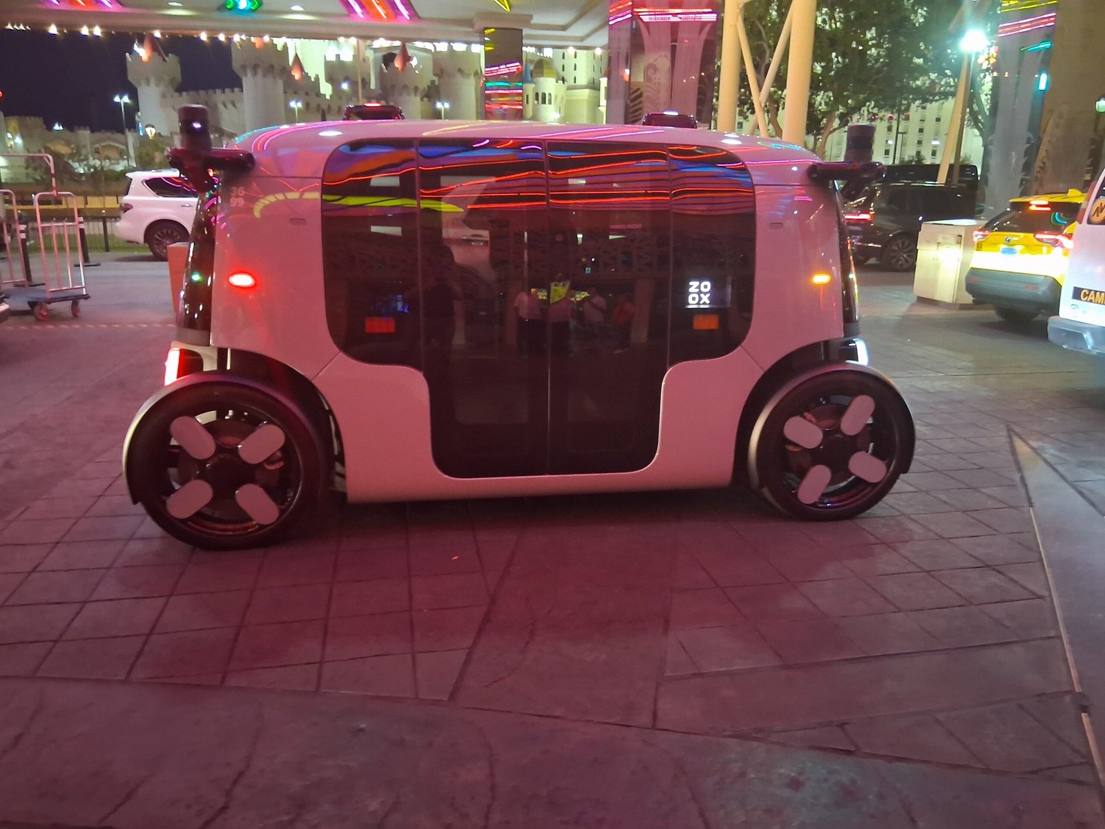 A driverless taxi in Las Vegas
